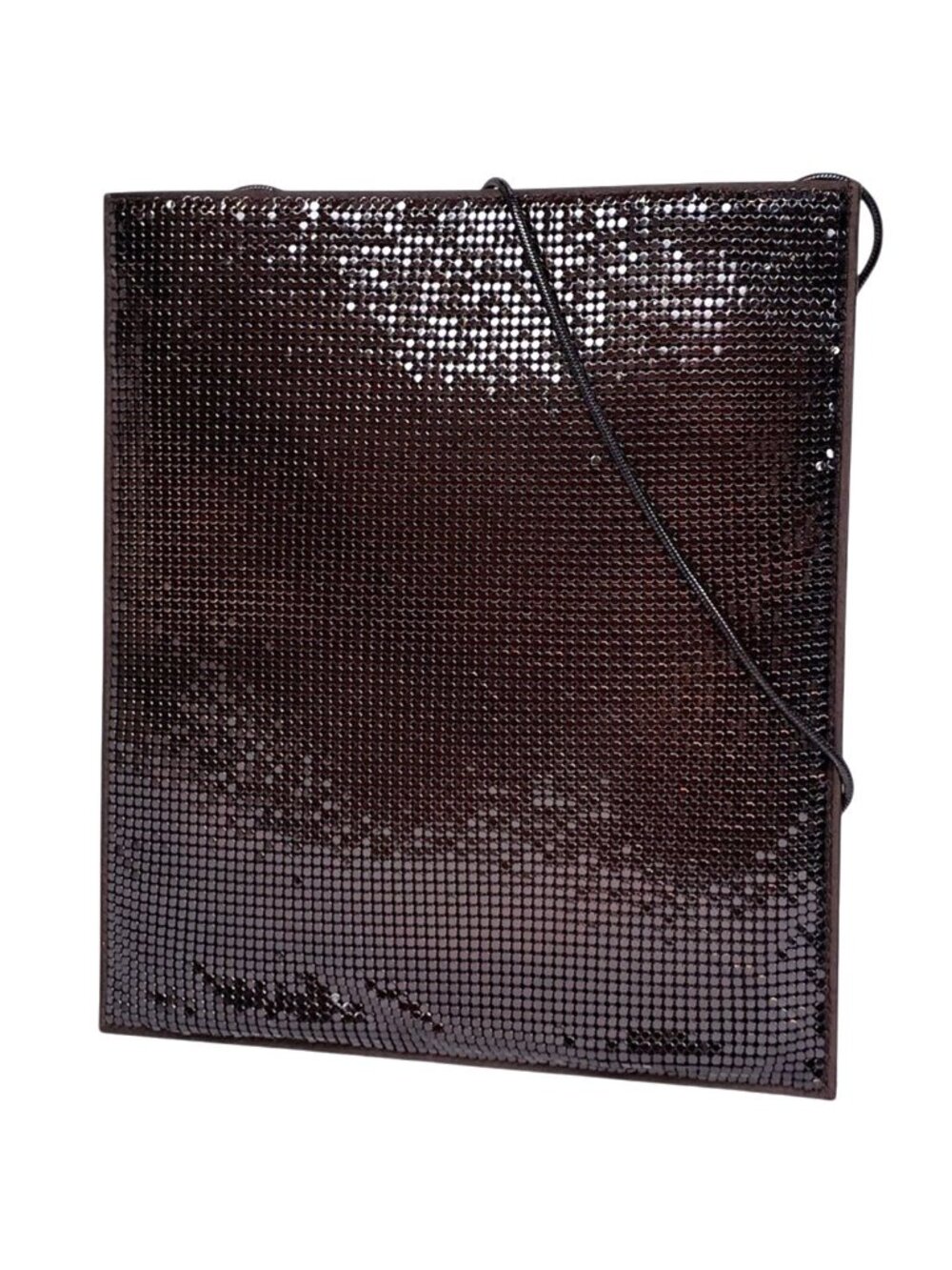 Gucci Mesh Shoulder Bag Party Metal Brown